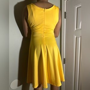 Yellow mini swing party dress